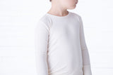 Ivory Ribbed Two Piece Long Sleeve Pajama Set- Final Sale
