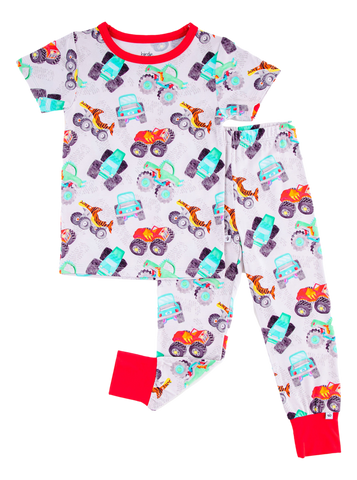 Two Piece Short Sleeve Pajama Set- Tyler- Final Sale