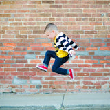 Beau Hudson Black and White Knit Stripe Cardigan- Kids- FINAL SALE