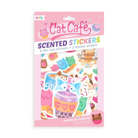 Chocolate Scented Cat Cafe Stickers