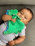 Itzy Ritzy Lovey Green Dino Plush with Silicone Teether