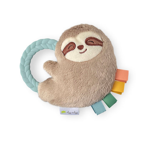 Itzy Ritzy Sloth Plush Rattle Pal with Teether