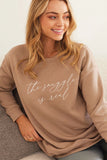 Women's 'The Snuggle Is Real' Sweatshirt- Heather Dust- FINAL SALE