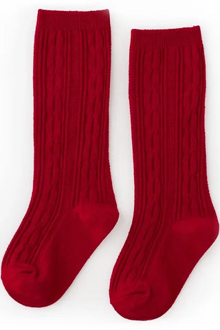 True Red Knee High Socks