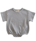 Black Stripe / Organic Ribbed T-Shirt Bubble