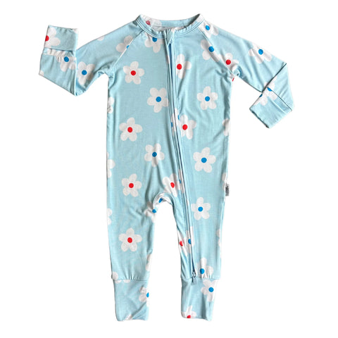 American Girl | Bamboo baby retro zippy romper- FINAL SALE