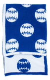 Blue Baseball Plush Toddler Blanket