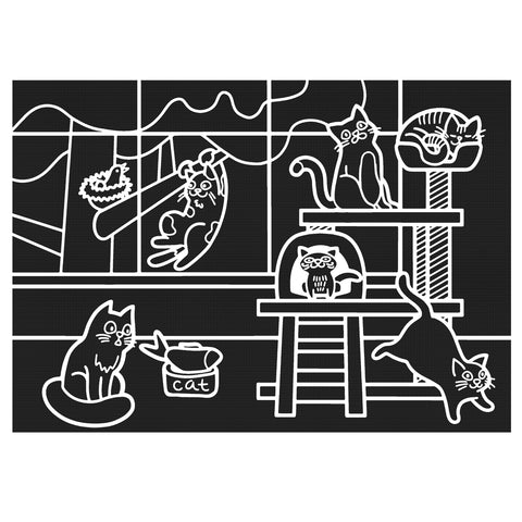 Chalkboard Placemat- Cats