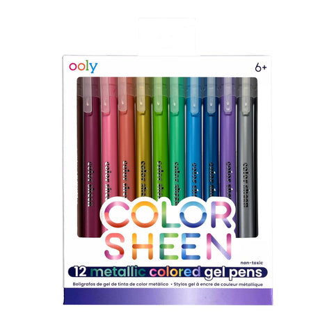 Color Sheen Metallic Gel Pens- Set of 12