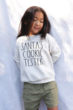 Toddler 'Santa's Cookie Tester' Sweatshirt- Cranberry Heather - FINAL SALE