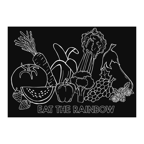 Chalkboard Placemat- Eat the Rainbow