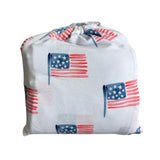 USA FLAG | Bamboo baby retro swaddle blanket- FINAL SALE