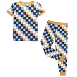 Blue Happy Daze Short Sleeve Pajama Set- FINAL SALE