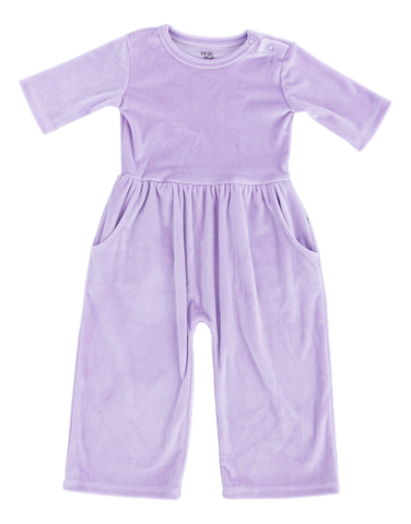 Lavender Velvet Leggy Jumpsuit