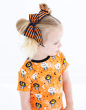 Orange/Black Stripe Clippy Bow