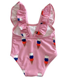 Pink Ice Cream / Isla Swimsuit / Upf 50+