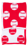 Red Baseball Plush Toddler Blanket