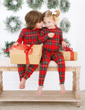 Tartan Plaid Two Piece Long Sleeve Pajama Set