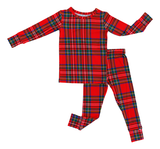 Tartan Plaid Two Piece Long Sleeve Pajama Set