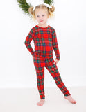 Tartan Plaid Two Piece Long Sleeve Pajama Set