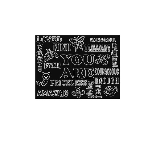 Travel Chalkboard Placemat- Affirmations