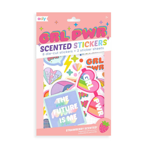 Strawberry Scented Grl Pwr Stickers