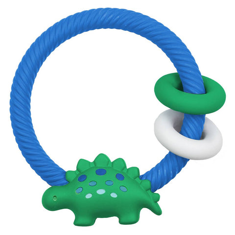 Itzy Ritzy Silicone Teether Rattle- Dino