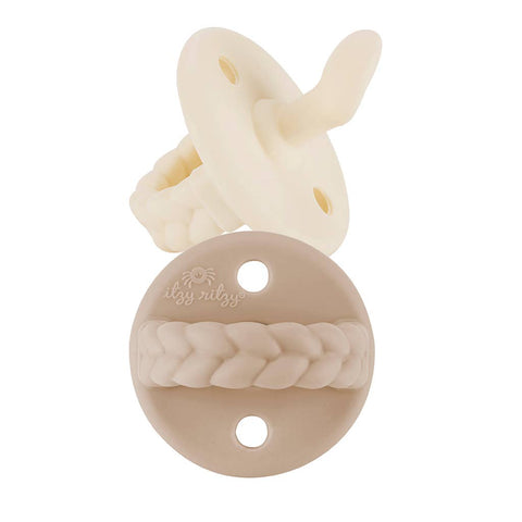 Itzy Ritzy Sweetie Soother Orthodontic Pacifier Set- Tan
