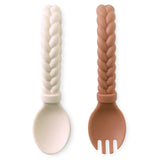 Sweetie Spoons Spoon and Fork Set- Buttercream and Toffee