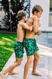 Beau Hudson Kid's Jungle Grid Swim Shorts- FINAL SALE