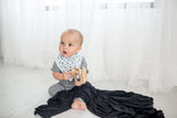 Copper Pearl Knit Swaddle Blanket- Midnight