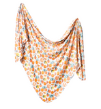Copper Pearl Knit Swaddle Blanket- Citrus