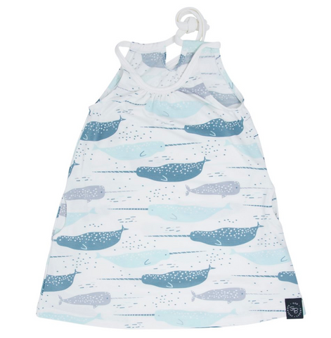 Egyptian Dress- Blue Narwhal Bliss- FINAL SALE