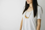 Chewable Charm Teething Necklace- Austin Cream