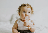 Chewable Charm Classic Pacifier Clip- Moonstone