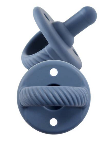 Itzy Ritzy Sweetie Soother Pacifier Set- Nautical Navy Cables