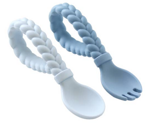 Sweetie Spoons Spoon and Fork Set- Blue