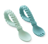 Sweetie Spoons Spoon and Fork Set- Mint