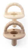 Itzy Ritzy Sweetie Soother Pacifier Set- Cream and Taupe Braid