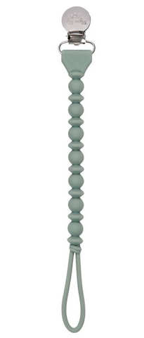 Itzy Ritzy Beaded Sweetie Strap Silicone Pacifier Clip- Succulent