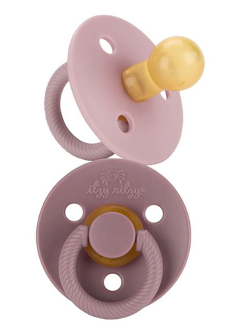 Itzy Soother Natural Pacifier Set- Orchid/Lilac
