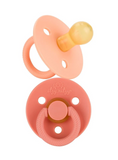 Itzy Soother Natural Pacifier Set- Apricot/Terracotta
