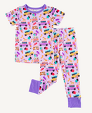 Abby Short Sleeve Two Piece Pajama Set- Final Sale