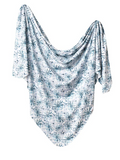 Copper Pearl Knit Swaddle Blanket- Indigo