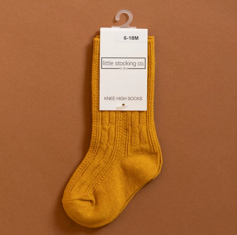 Golden Yellow Knee High Socks