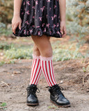 Candy Stripe Lace Top Knee Highs