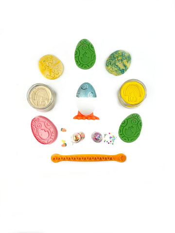 Magic Color Changing Easter Egg Sensory Play Dough Kit