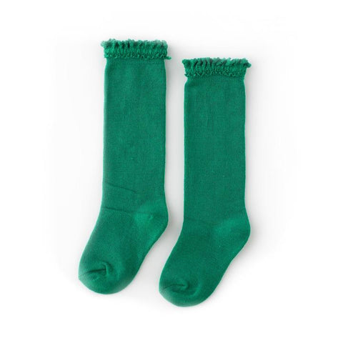 Emerald Lace Top Knee Highs