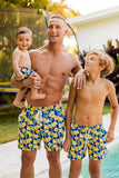 Beau Hudson Kid's Swim Shorts- Lemon Spritz