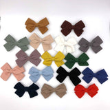 Small Linen Bow Piggy Sets on Clip- ALL colors